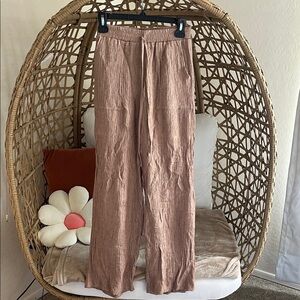 Lightweight Crinkle Drawstring Pants